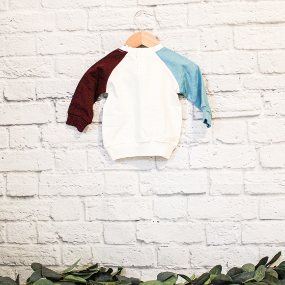 NEW! 3-6M Color Block Modern Tractor Sweatshirt - Picture 2 of 7